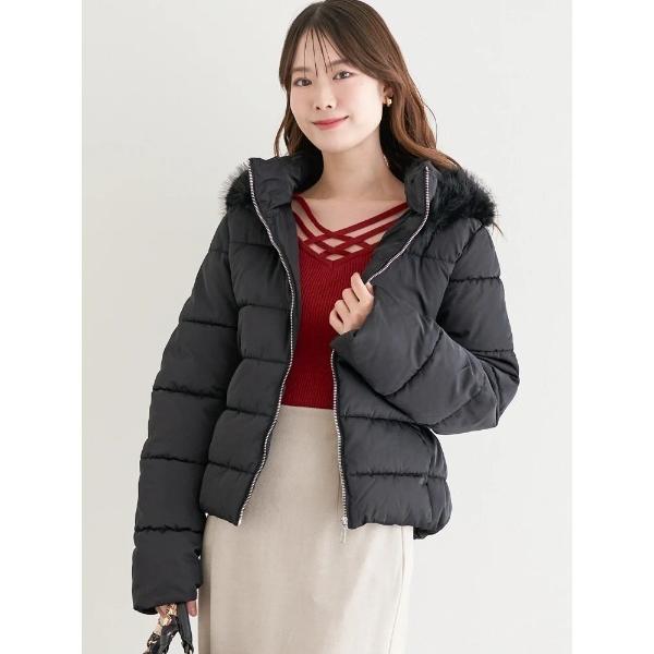 ダウンコート ダウンジャケット ベルト付きパファージャケット レディース