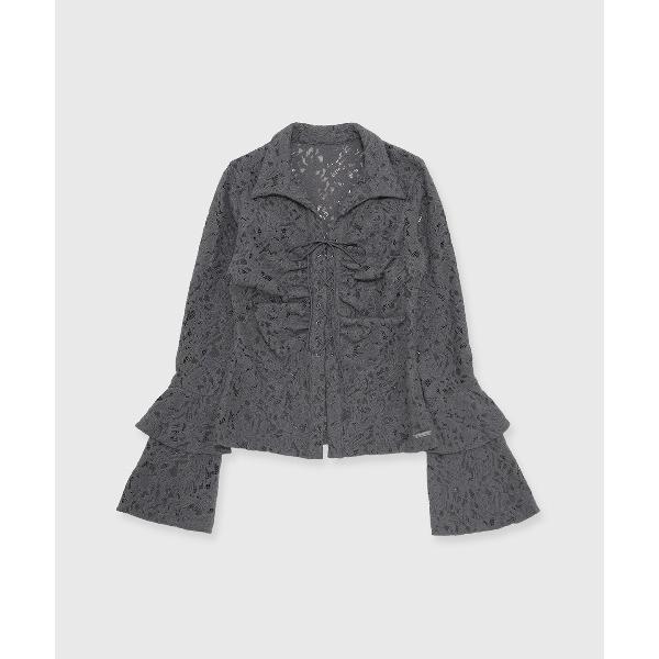 ブラウス シャツ LIQUIDE LACE  BLOUSE/リキッドレースブラウス レディース