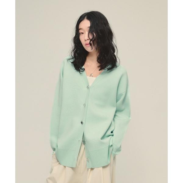 カーディガン 「eL」12G Vertical VCardigan/636828 レディース