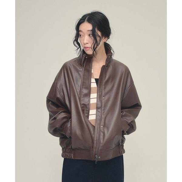 ブルゾン アウター 「eL」Leather Stand Blouson/636131 レディース