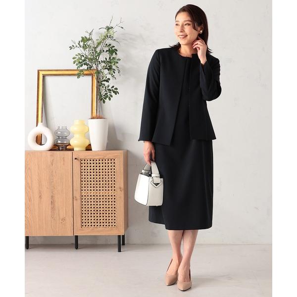 ジャケット ノーカラージャケット 「セットアップで着られる」キレメクペプラムジャケット レディース