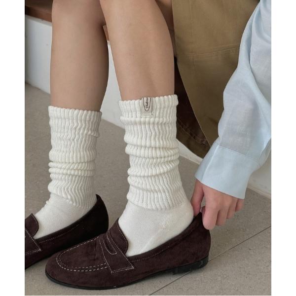 靴下 simple side tag socks レディース