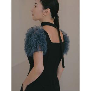 ドレス 「ソンイさんコラボ」LADYチュールショルダーパンツドレス 「オケージョン」 「ジャンプスーツ」