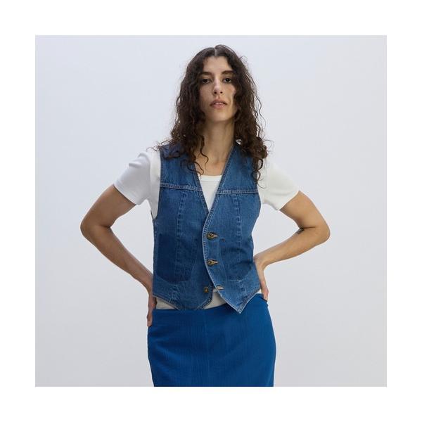 ベスト ジレ Denim Jilet レディース