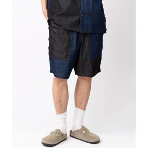 ハーフパンツ ワイドパンツ ジーンズ ライトデニ...の商品画像