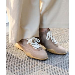 スニーカー MOHI/モヒ SUEDEポリエステルコンビネーションスニーカー レディース