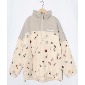 ブルゾン アウター 353139：ラビルの寿司づくし 中綿入りブルゾン レディース メンズ