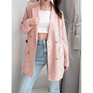 ジャケット テーラードジャケット レースミディジャケット レディース