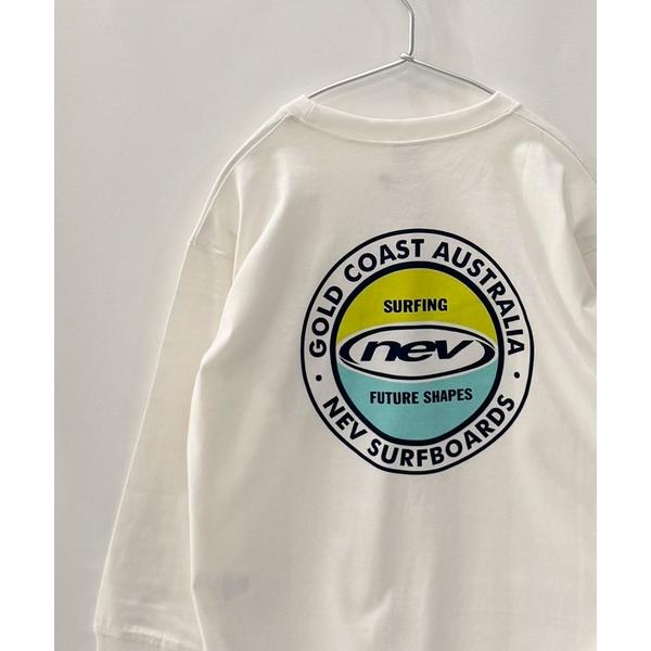 tシャツ 「NEV」オーバーサイズ バックプリント ロング Tシャツ キッズ 子供服