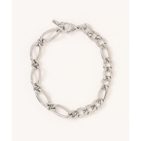 ブレスレット KISHOKACHI 希少価値 チェーンコンビハーフデザインステンレスブレスレット レ...