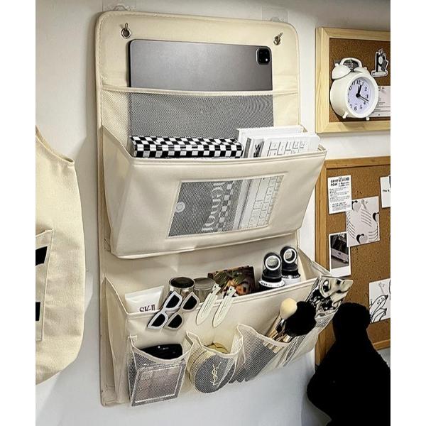 収納 フック付き多機能収納バッグ２層