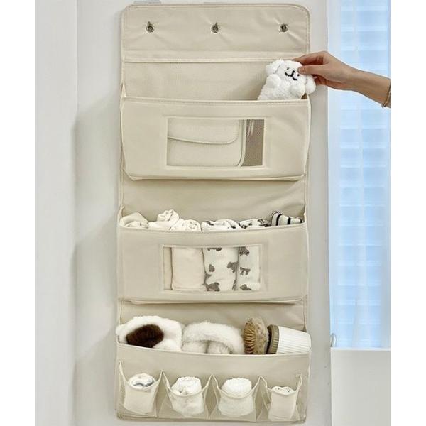 収納 フック付きマルチ収納バッグ3層