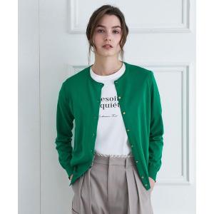 カーディガン 「ウォッシャブル」コットンシルク カーディガン レディース