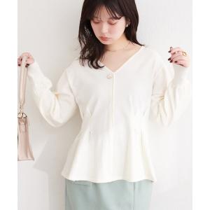 ニット セーター 「osono」タックペプラムニット レディース