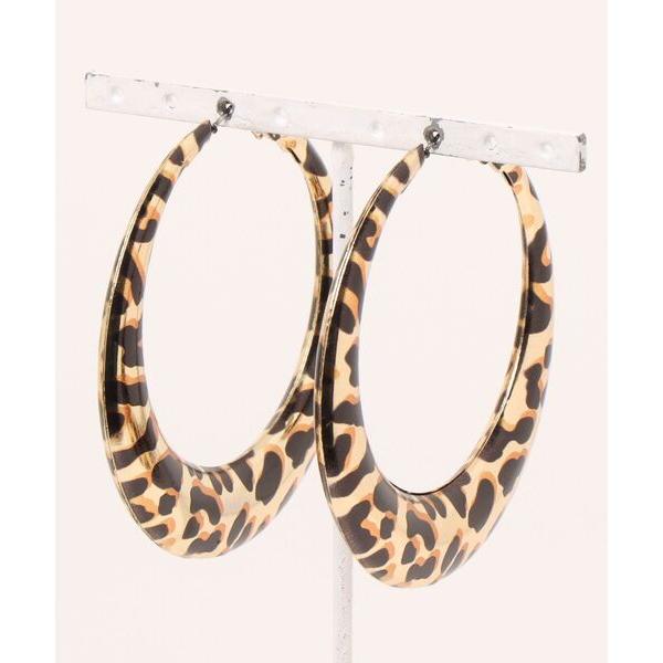 ピアス レディース ヒョウ柄 フープピアス(BDS) レディース