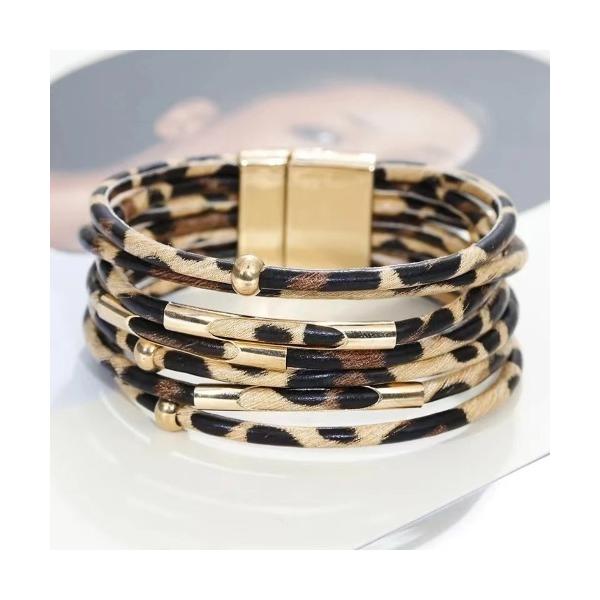 ブレスレット レディース ヒョウ柄 ブレスレット(BDS) レディース