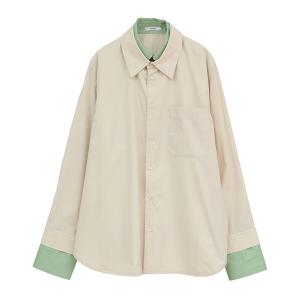 ブラウス シャツ 「CLANE/クラネ」TWO TONE LAYERED SHIRTS/ツートーンレイヤードシャツ レディース