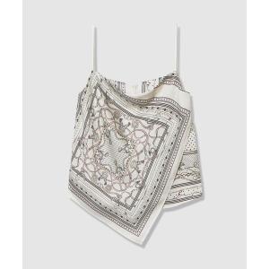 「セットアップ対応商品」スカーフプリントキャミソール レディース