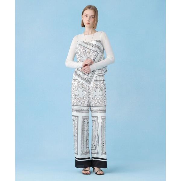 パンツ 「セットアップ対応商品」スカーフプリントイージーパンツ レディース