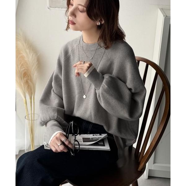 「Java」 長袖ニット X-LARGE チャコール レディース