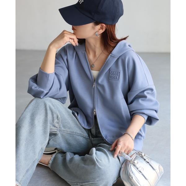 「Riberry」 ジップアップパーカー FREE ブルー レディース