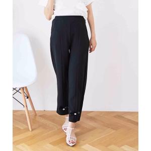 「M y u」 スラックス MEDIUM ブラック レディース