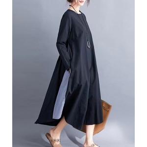 「FREE STYLISTS」 長袖ワンピース X-LARGE ブラック レディース