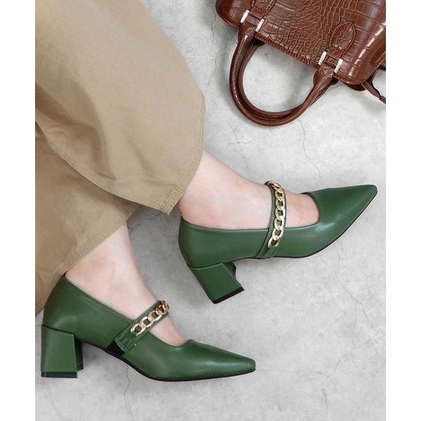 「alala」 パンプス LL グリーン レディース