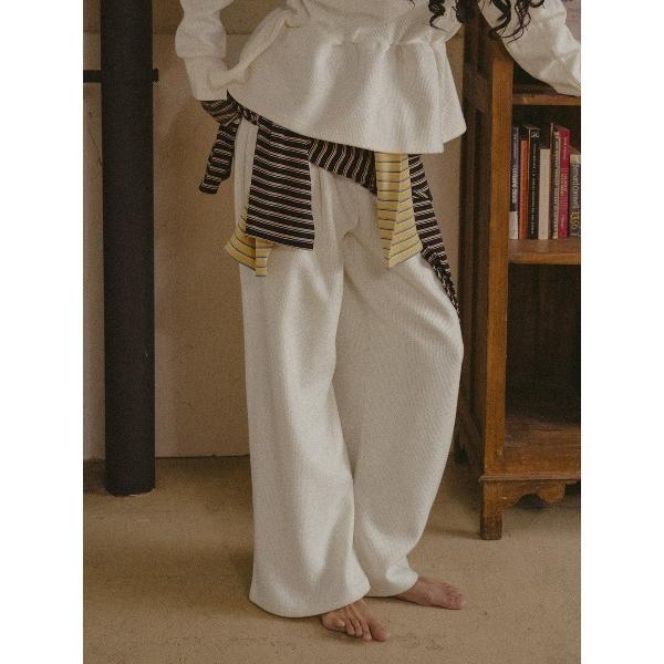 スラックス パンツ COZY CUTSEW STRAIGHT PANTS レディース