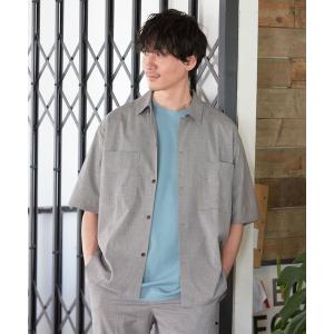 「GLOBAL WORK」 半袖シャツ SMALL ブラウン メンズ