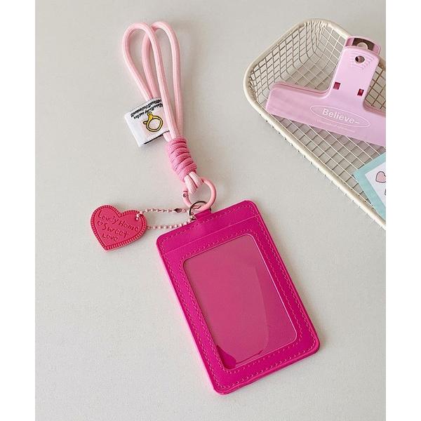 カードケース oshipic/推し活 カラフル ハートチャーム付き ID カードホルダー トレカ カ...