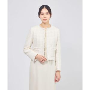 SALE❗️【極美品】ボーダーズアットバルコニー ノーカラージャケット38 BORDERS at BALCONY（ボーダーズアットバルコニー） ジャケット ノー
