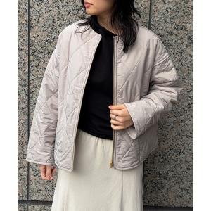 ブルゾン アウター リバーシブルパネトレーションファーキルトブルゾン レディース