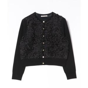 カーディガン フラワーチュールドッキングカーディガン レディース