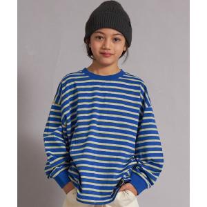 tシャツ 「綿100%」先染め マルチボーダー ロンT「PAIRMANON STREET」 キッズ 子供服 男の子 女の子