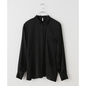 ブラウス シャツ 「ARCHIVE STANCE/アーカイブスタンス」Satin Stripe Dolman Shirt レディース