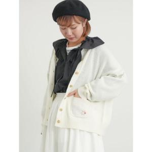 カーディガン 花刺繍入りカーディガン レディースの商品画像