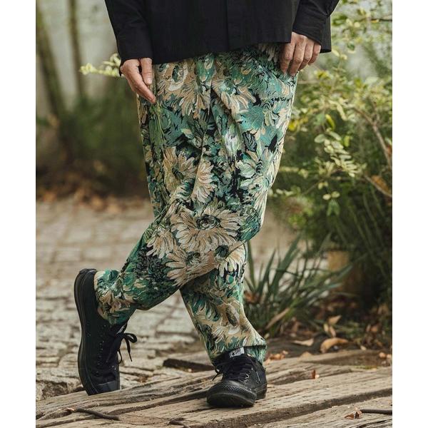 パンツ mp14471- Botanical Gobelin Textile Wide Balloo...