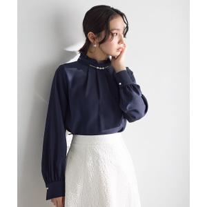 ブラウス シャツ 「セレモニー」アクセツキフリルブラウス636712 レディース