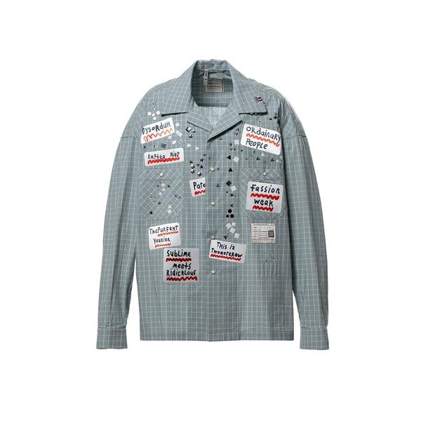 MAISON MIHARA YASUHIRO Maison Mihara Yasuhiro Embellished Sticker Long Sleeve シャツ