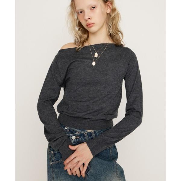 ニット セーター OFF SHOULDER 2WAY HG TOPS オフショルダー 2ウェイ ハイ...