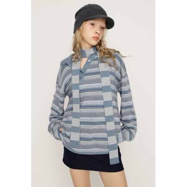 ニット セーター HG KNIT ASYMMETRY TOPS ハイゲージニット アシンメトリー ト...