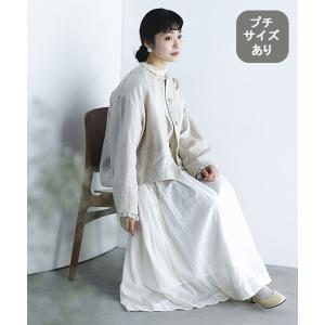 セレモニースーツ セットアップ 「natural by clip」フレンチリネンジャケット×スカート「プチサイズあり」 レディース