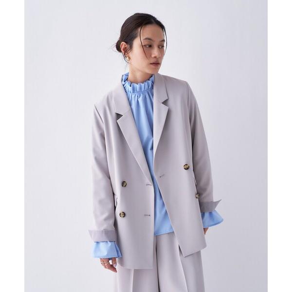 ジャケット テーラードジャケット 入学式 「防花粉／セットアップ」ダブルテーラードジャケット レディ...