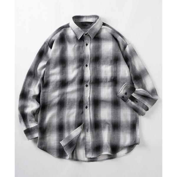シャツ 「70」レギュラーカラー オンブレチェックシャツ/フランネルシャツ/アメカジ メンズ レディ...