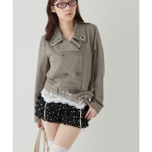 ピーコート pコート アイレットショートPジャケット レディース