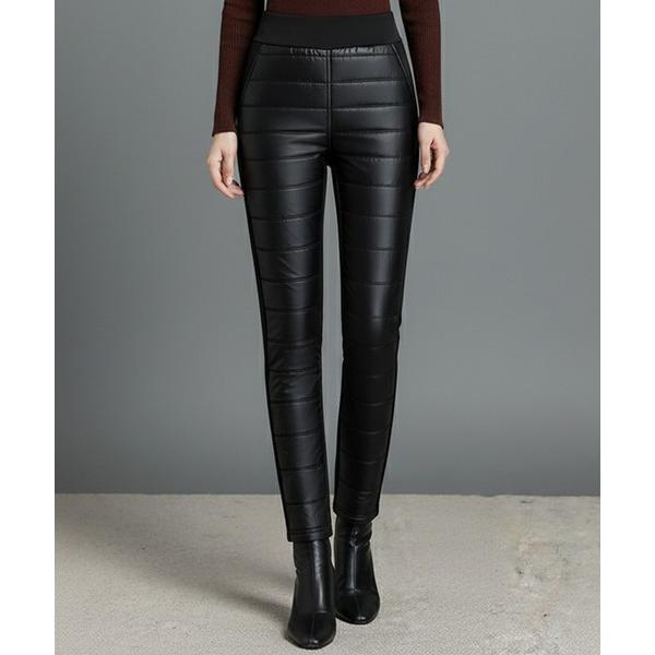 パンツ 裏起毛 防風キルティングパンツ レディース