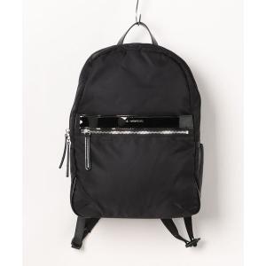 デイバック リュック エナメルアクセントリュックサック レディース