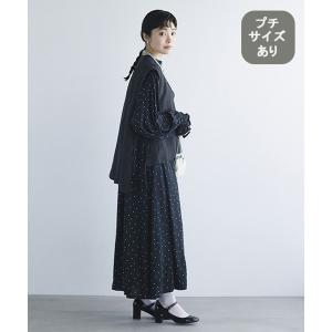 ワンピース 「natural by clip」フレンチリネンベスト×ワンピース「プチサイズあり」