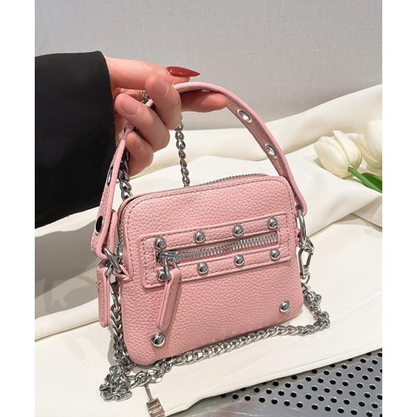 ショルダーバッグ バッグ 「Bz」マルチWAYスタッズデザインミニポシェット チェーン付き フラグメ...